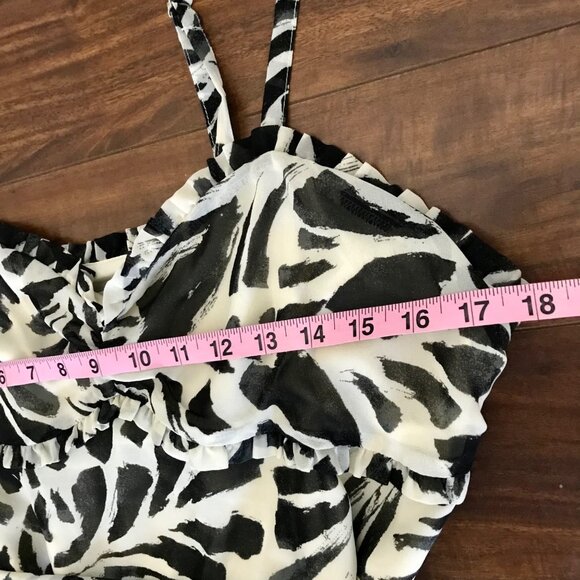 Alexis For Target Women's Black White Botanical Tiered Ruffle Maxi Dress. Size M - Picture 13 of 15